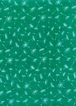 Lokta soufflet de pissenlit fond vert (50x75)