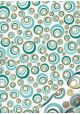 "Spirale" turquoise et or (50x70)