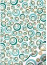 "Spirale" turquoise et or (50x70)