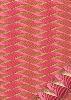 "Dune" framboise et or (50x70)