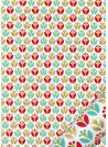"Tulipe" turquoise, anis,rouge et or (50x70)