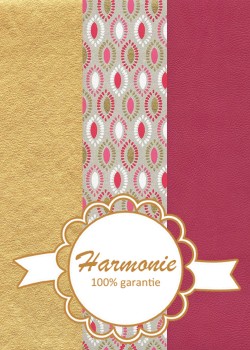 HARMONIE TRIO Goutes framboise blanc et or