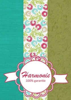 HARMONIE TRIO Feuillage turquoise anis rouge et or