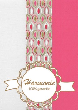 HARMONIE TRIO Les goutes framboise blanc et lin