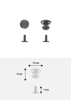 Boutons lentille canon de fusil PM + vis (Ø10 H:8mm)