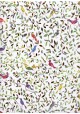 Papier Turnowsky oiseaux et feuillage réhaussé or (50x70)