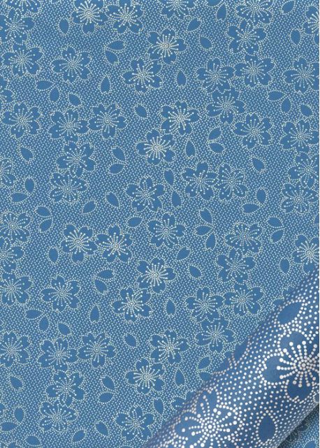 Hanami bleu et argent (50x70)