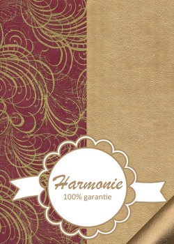 HARMONIE DUO Arabesques or fond rouge foncé