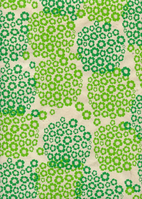 Papier lokta hortensia ambiance verte (50x75)