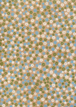 Papier lokta les pâquerettes fond taupe (50x75)