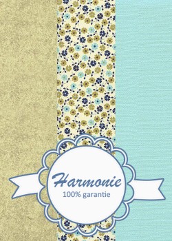 HARMONIE TRIO Tapis de fleurs ambiance bleu et or