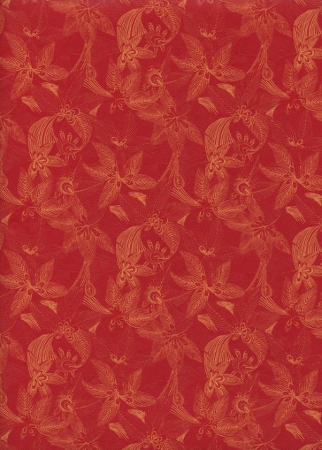 "Jungle" fond rouge (50x70)