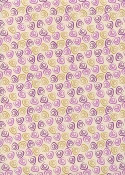 "Tourbillons" mauve et or (50x70)