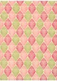 "Feuille" framboise et or (50x70)