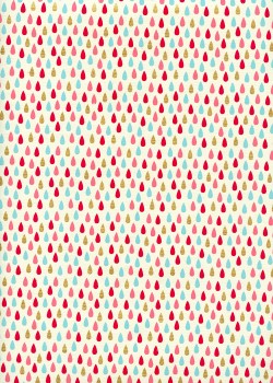 "Larmes" menthe rose et or (50x70)