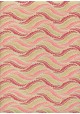 "Guirlande de feuilles" framboise rose et or (50x70)