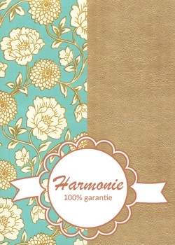 HARMONIE DUO Floral turquoise et or
