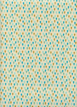 "Larmes" turquoise et or (50x70)