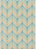 "Les accolades" menthe turquoise et or (50x70)