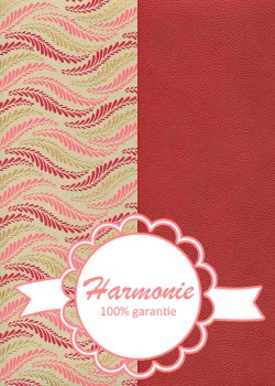 HARMONIE DUO Guirlande de feuilles framboise rose et or