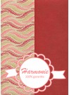 HARMONIE DUO Guirlande de feuilles framboise rose et or