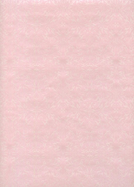 "Ornements" blanc nacré fond rose (54x78)