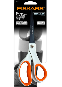 Ciseaux FISKARS TITANIUM anti-adhésifs 21 cm pour droitier