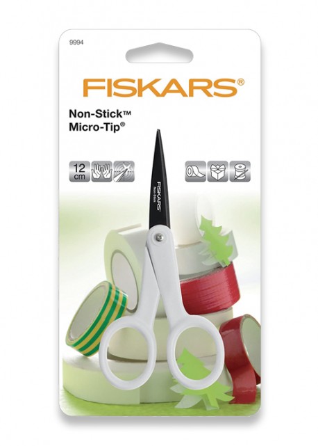 Ciseaux FISKARS anti-adhésifs 12 cm pour droitier et gaucher