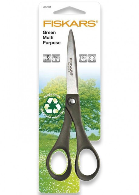 Ciseaux FISKARS recyclés 18 cm pour droitier et gaucher