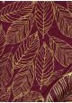 Papier lokta feuilles or fond bordeaux (50x75)