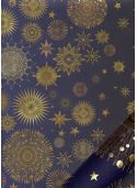 Les étoiles or sur fond dégradé bleu et noir (50x70)