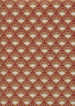 "Bengale" fond rouge (50x70)