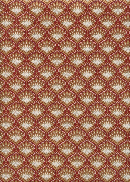 "Bengale" fond rouge (50x70)