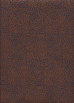 Grain de riz bleu marine et cuivre (50x70)