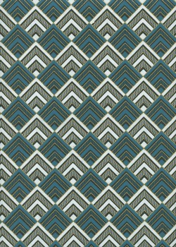 "Angle" bleu blanc et or (50x70)