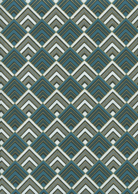 "Angle" bleu blanc et or (50x70)