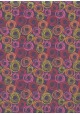 "Cercle concentriques" ambiance rose et or sur fond violet (50x70)