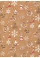"We wish you a merry chrismas" fond beige (50x70)