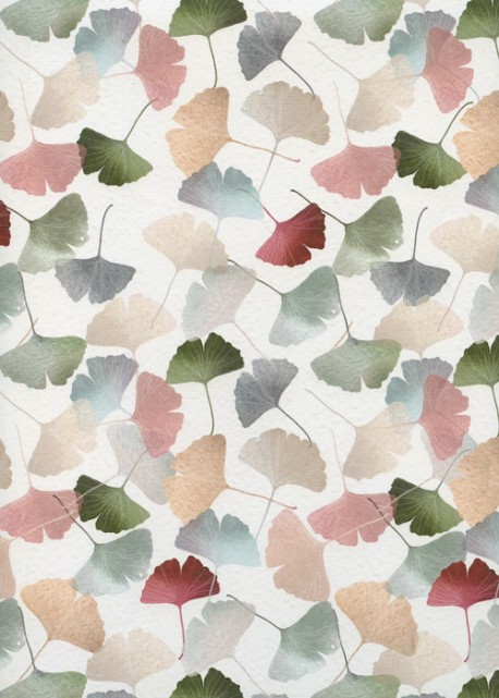 Les feuilles de ginkgo tons acidulés (50x70)