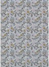 "Botanica" floral beige et rose fond bleu (50x70)