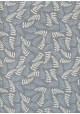"Botanica" fougères blanches et bleues fond bleu (50x70)