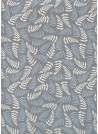 "Botanica" fougères blanches et bleues fond bleu (50x70)