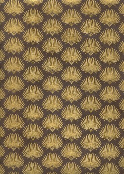 Papier lokta palmes or fond chocolat (50x75)