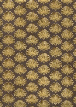 Papier lokta palmes or fond chocolat (50x75)