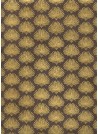 Papier lokta palmes or fond chocolat (50x75).
