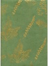 Papier lokta herbier or fond vert (50x75)