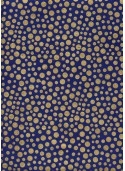 Papier lokta les cercles or sur fond bleu vif (50x75)