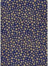 Papier lokta les cercles or sur fond bleu vif (50x75)