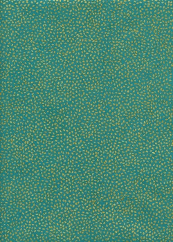 Papier lokta grain de riz or fond émeraude (50x75)
