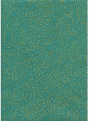 Papier lokta grain de riz or fond émeraude (50x75)